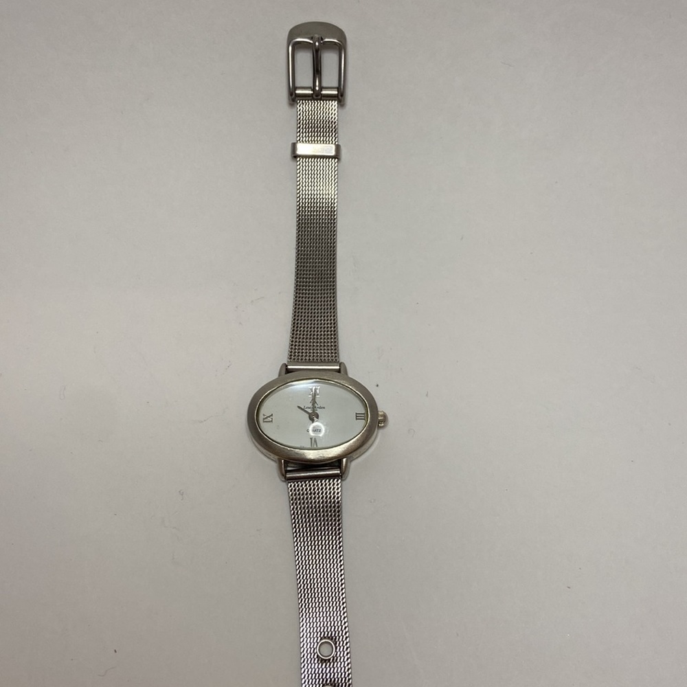 Silver quartz watch
